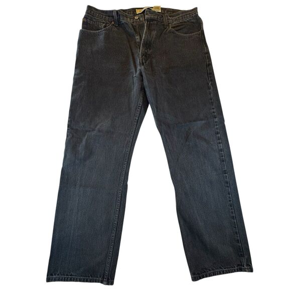 Vintage Levis 505 Jeans Mens 38x30 Black Gray Y2K Straight Red Tag - Picture 1 of 16
